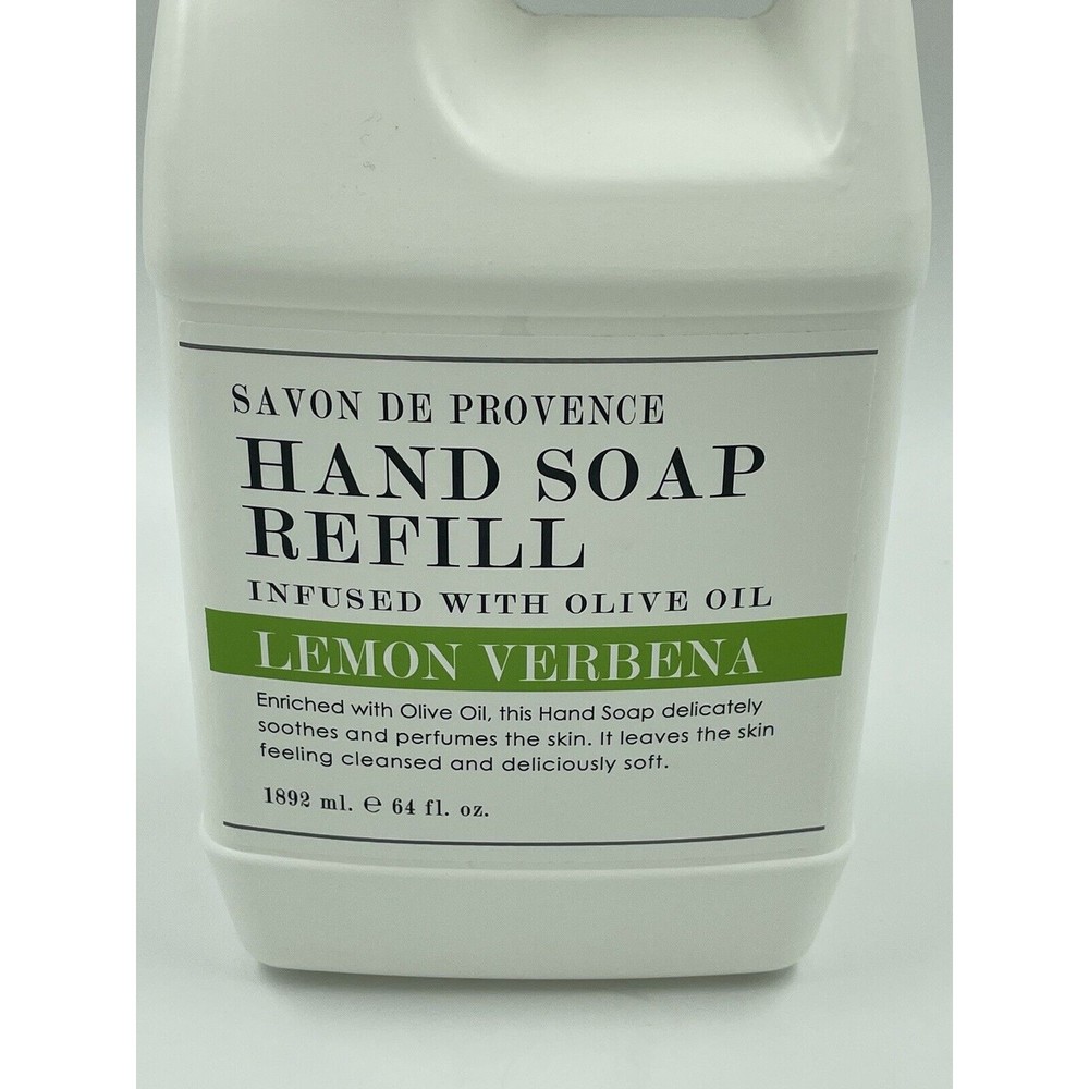 HOME & BODY SAVON DE PROVENCE HAND SOAP REFILL LEMON VERBENA OLIVE OIL 64oz - Picture 6 of 11